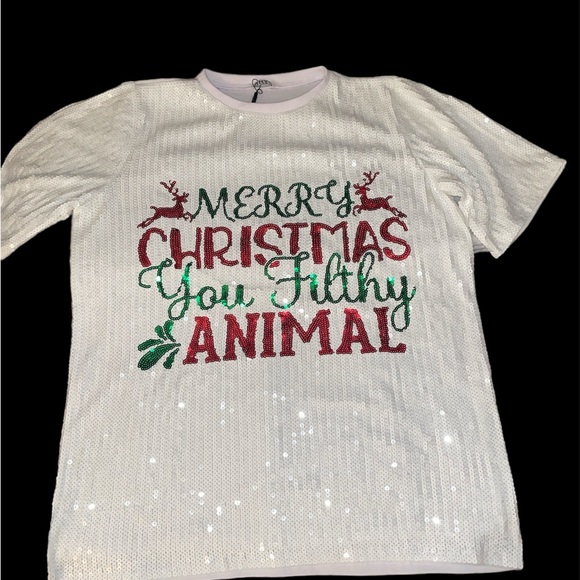 NWT Sequin Holiday Shirt Dress - Picture 4 of 6